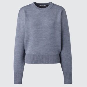 Uniqlo Double Face Blue Knit Sweater XXL